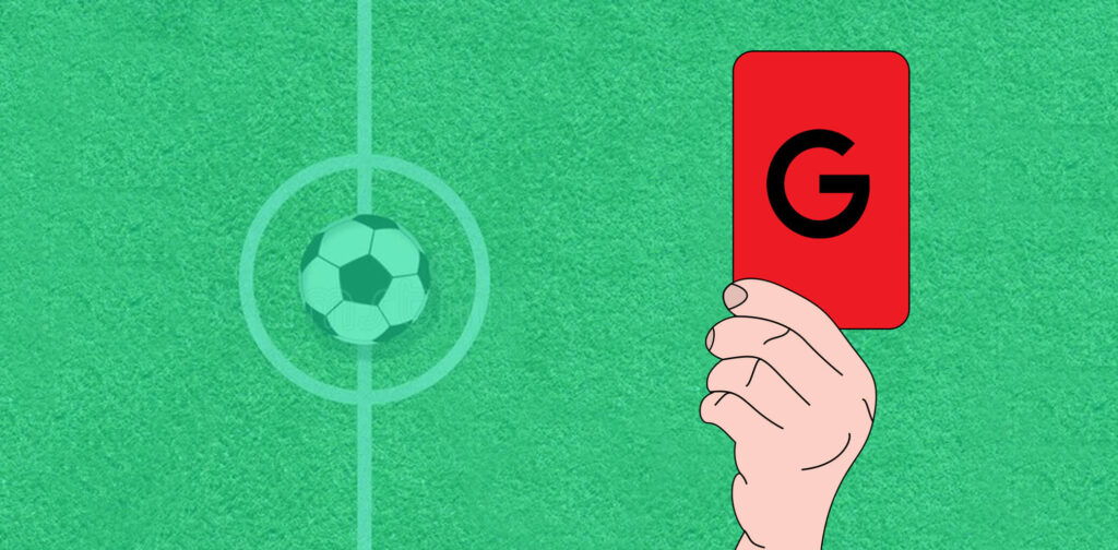 google rode kaart penalty