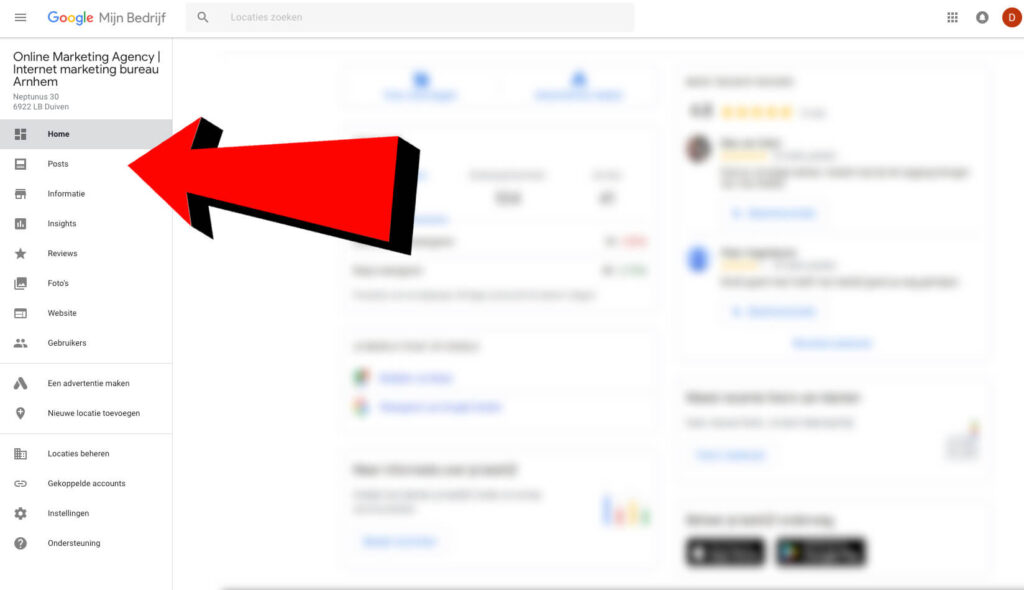 Google Mijn Bedrijf screenshot