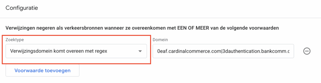 regular expression verwijzingsdomein