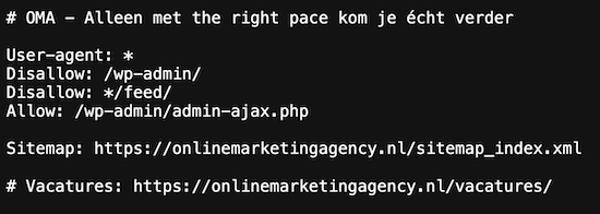 robots-txt bestand van oma
