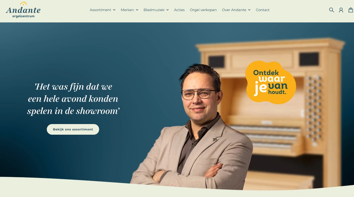 klantverhaal De SEO-migratie van WordPress naar Shopify: Andante
