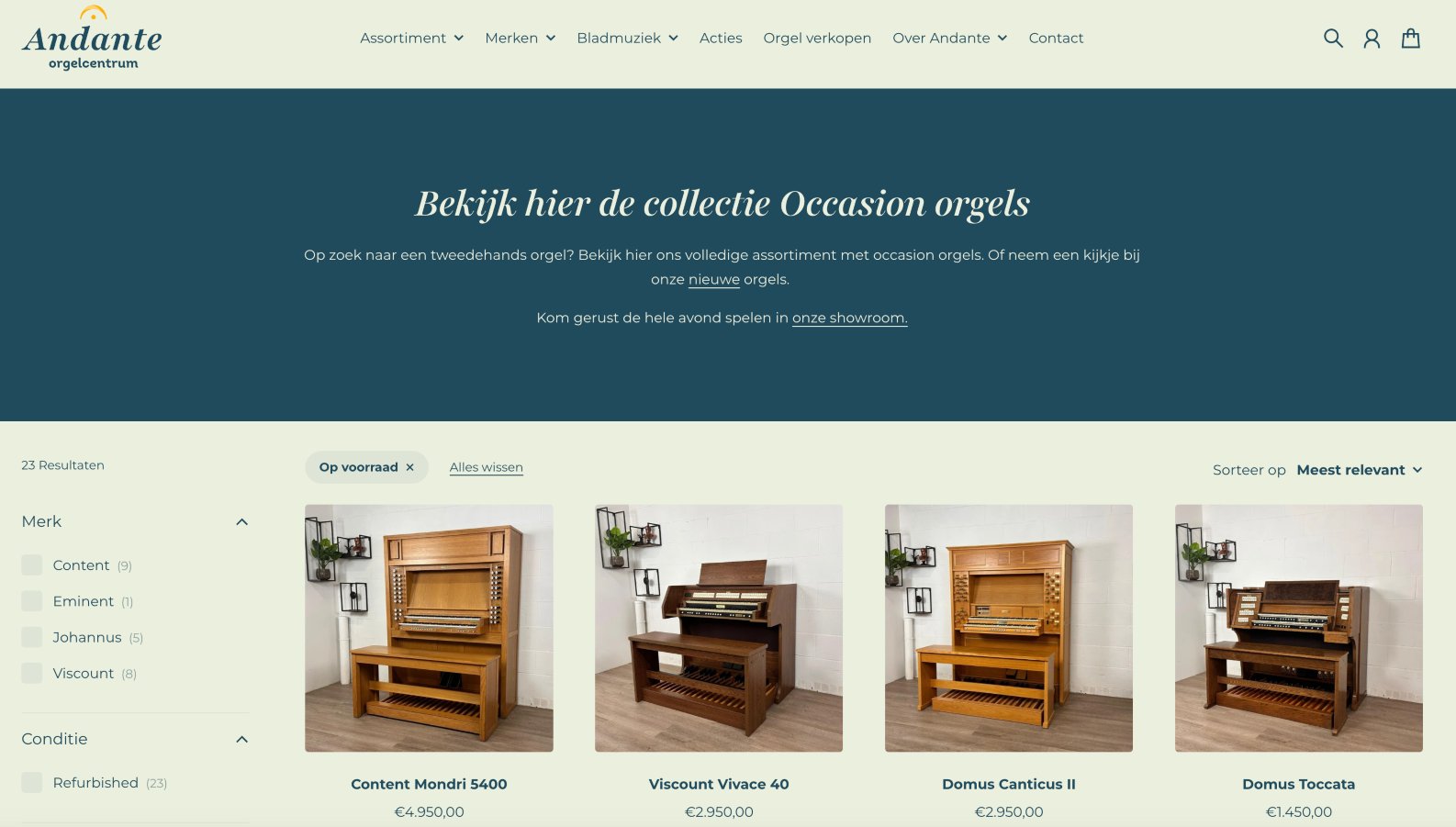 klantverhaal De SEO-migratie van WordPress naar Shopify: Andante